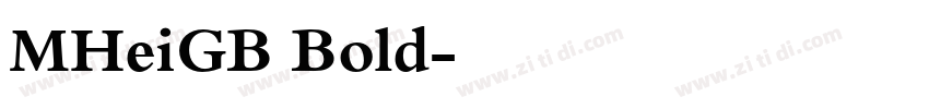 MHeiGB Bold字体转换